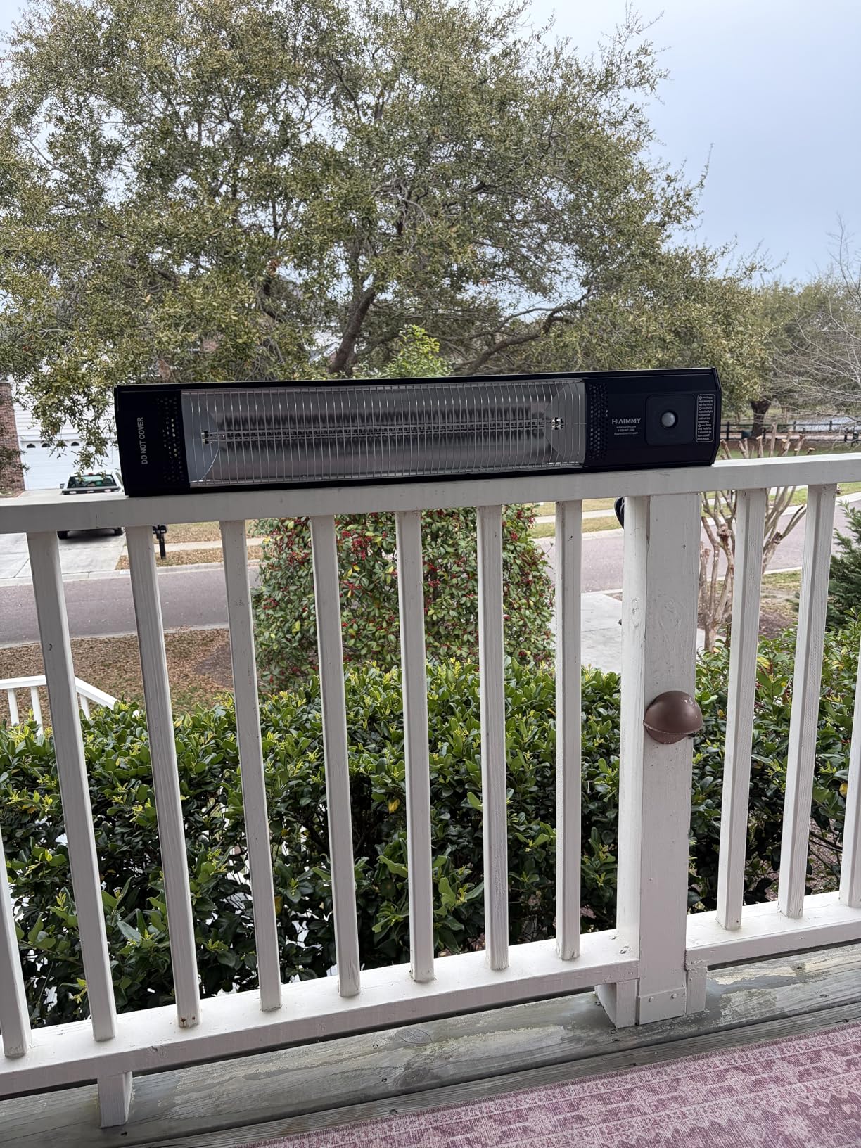 Outdoor Electric Patio Heater, 34-inch 1500W Infrared Tower Heater with Instant Heating, Tip-Over & Overheat Protection, IPX5 Waterproof Space Heater for Patio Garage Workshop Indoor & Outdoor Use customer photo 1