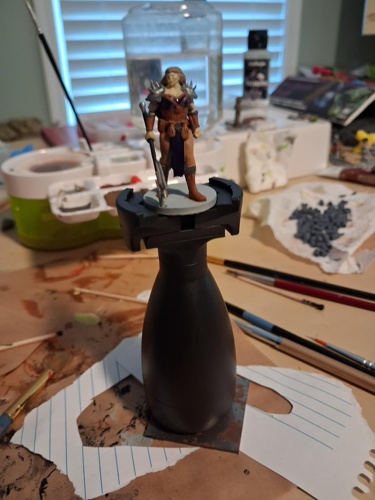 Painting Handle, Warhammer Accessories,Paint Holder for Warhammer Gifts, Miniature Painting, Miniatures, DND, Scale Model, Fantasy Figurines, War Game Accessories (Small) customer photo 2