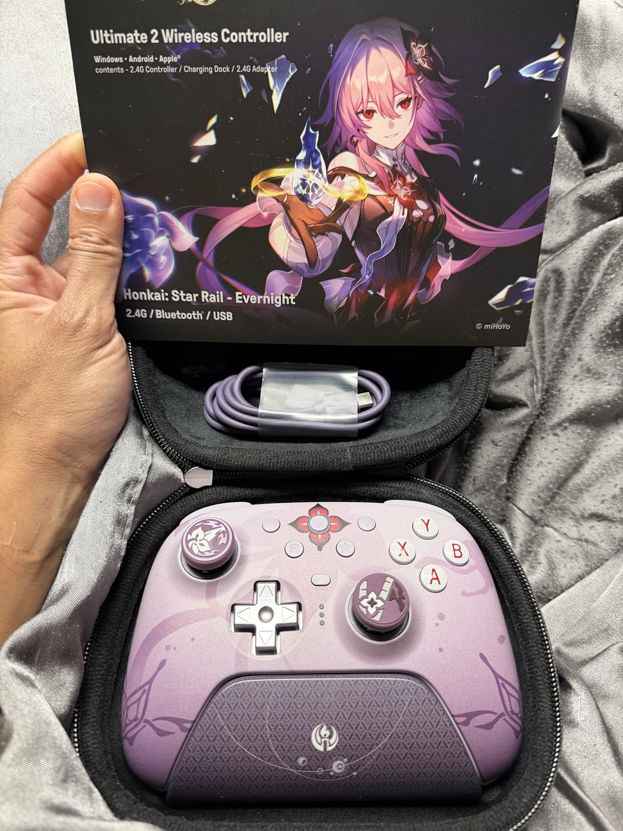 8BitDo Ultimate 2 Wireless Controller for Windows, Apple, Steam & Android, TMR Joysticks, Hall/Tactile Triggers, Motion Control,1000Hz Polling Rate -Evernight(Officially Licensed by Honkai: Star Rail) customer photo 1