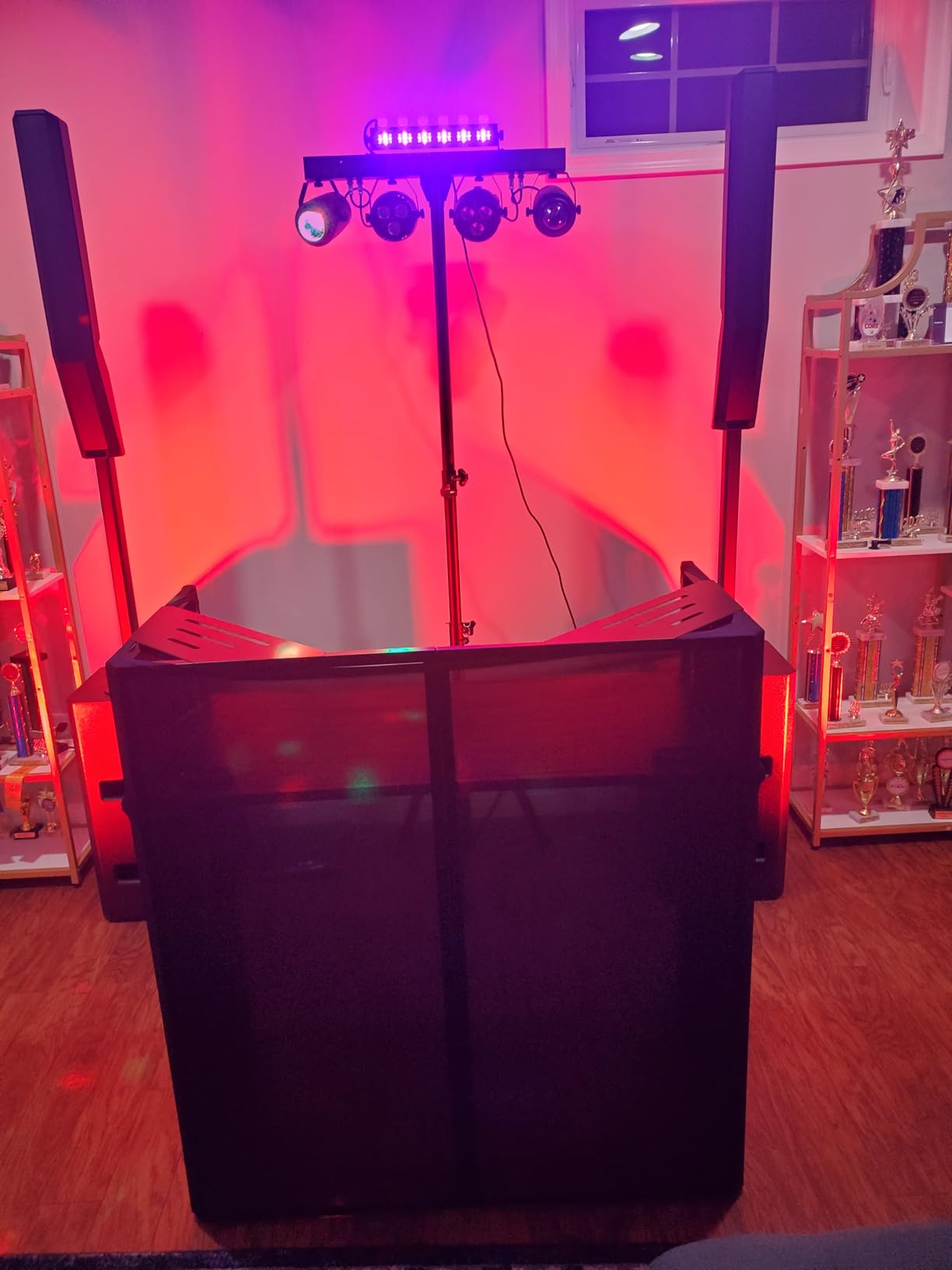 DJ Lights Stand for Parties - Professional 5in1 LED DJ Lighting System with Stand, DMX512, Sound Activated Stage Lights Package for Wedding Live Band Disco Club Gig Bar Booth Show Events customer photo 2