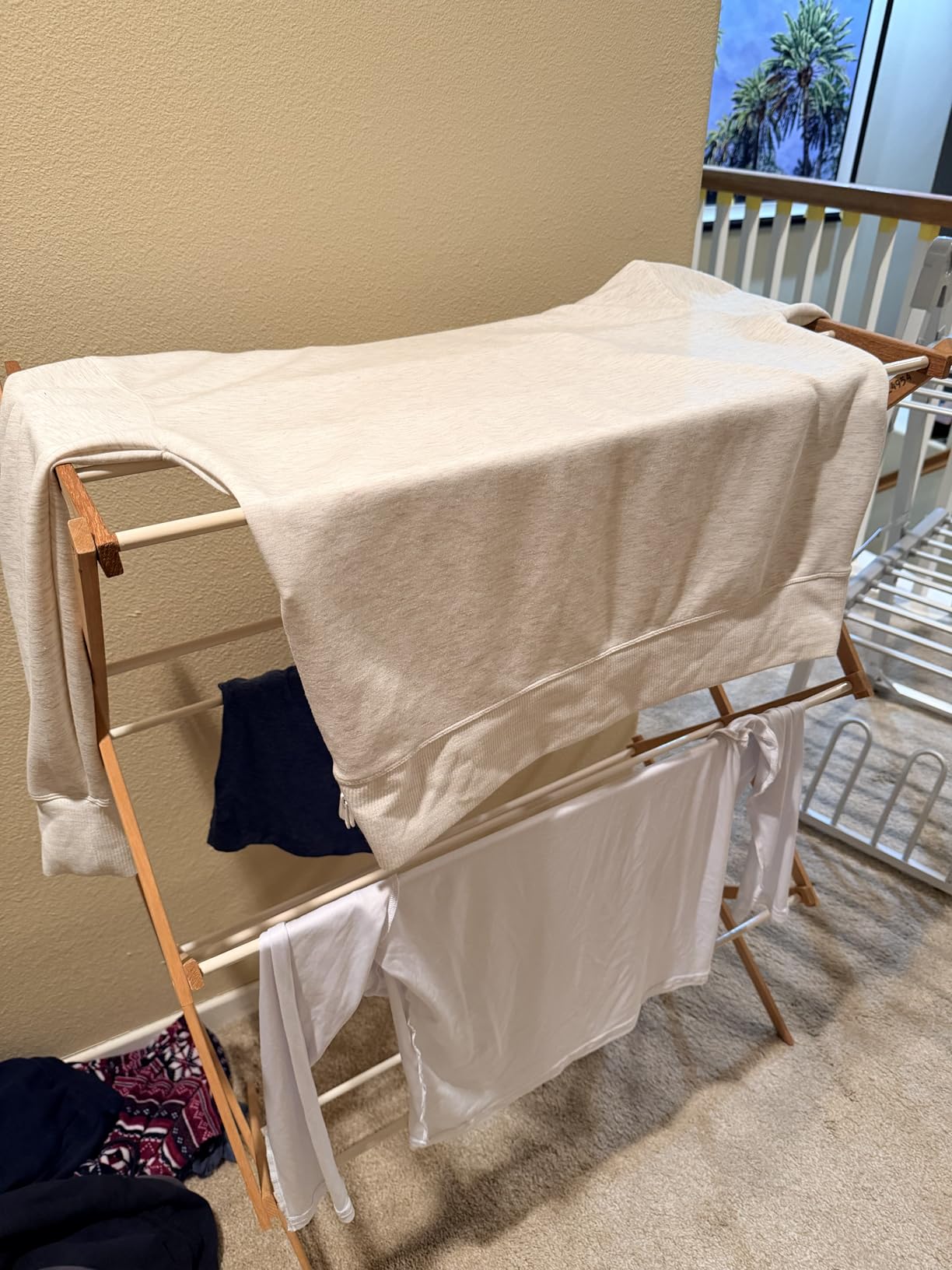 Electric Heated Clothes Drying Rack,Foldable Heated Garment Dryer with Timer Shut-Off Laundry Rack for Clothes Shoes Socks,Aluminum Alloy,Space Gray,Plug & Play,(39.37x25.98x23.82in) customer photo 1