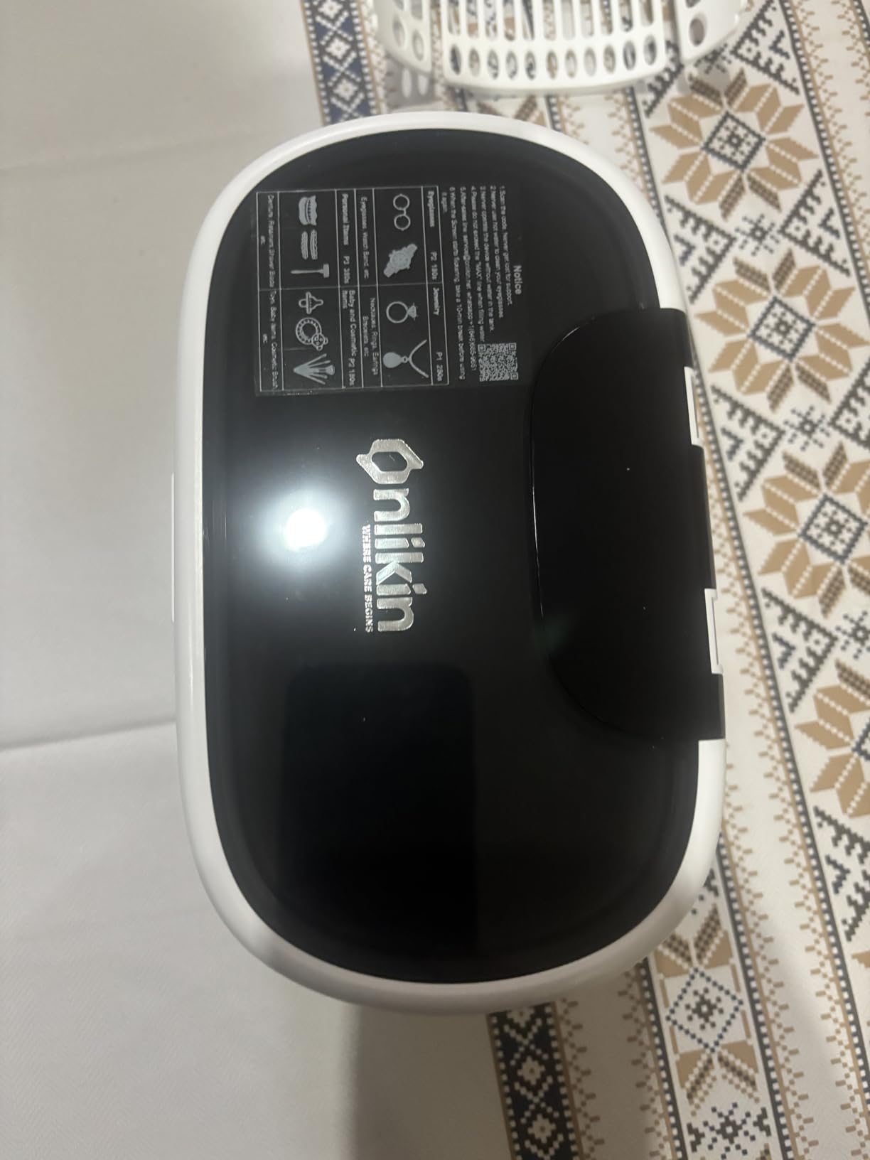 35W Ultrasonic Jewelry Cleaner, 45KHz Retainer Cleaner for Jewelry, 5 Timer & 3 Power Modes, Eyeglasses, Rings, Watch Strap, Dentures - 20oz, 304 Stainless Steel Tank, Quiet <38dB (White) customer photo 2
