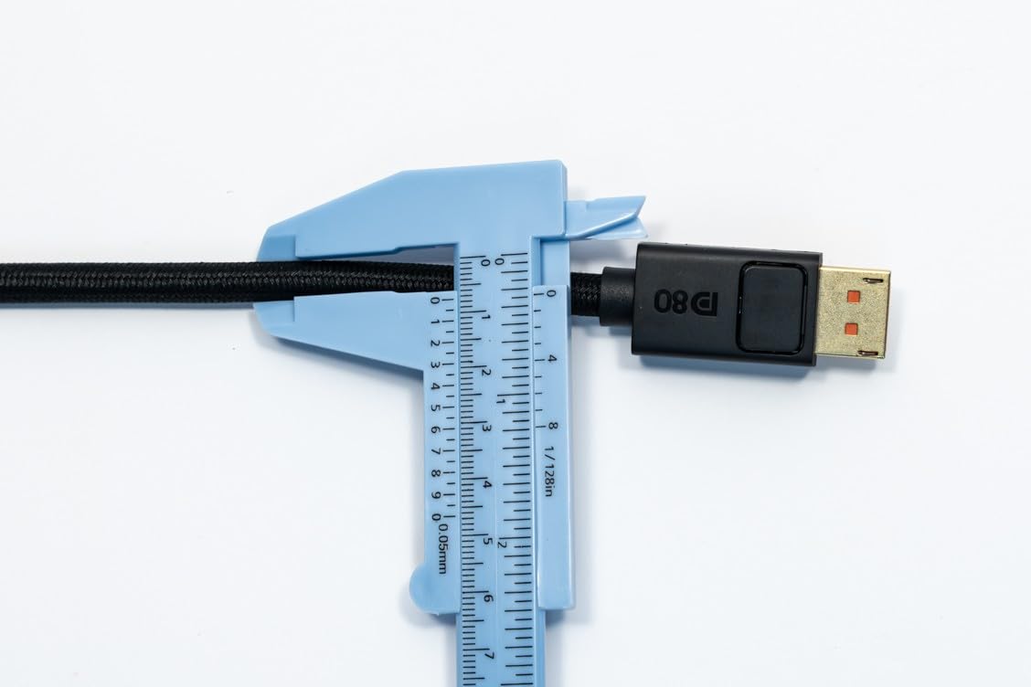 Silkland 80Gbps DisplayPort Cable 2.1 6.6FT, [VESA Certified, Secure Latch], [16K@60Hz, 8K@240Hz, 4K@480Hz 240Hz] Display Port Cord, DP80 HDR DSC1.2a for FreeSync G-Sync Gaming Monitor 5090 7900XTX customer photo 2