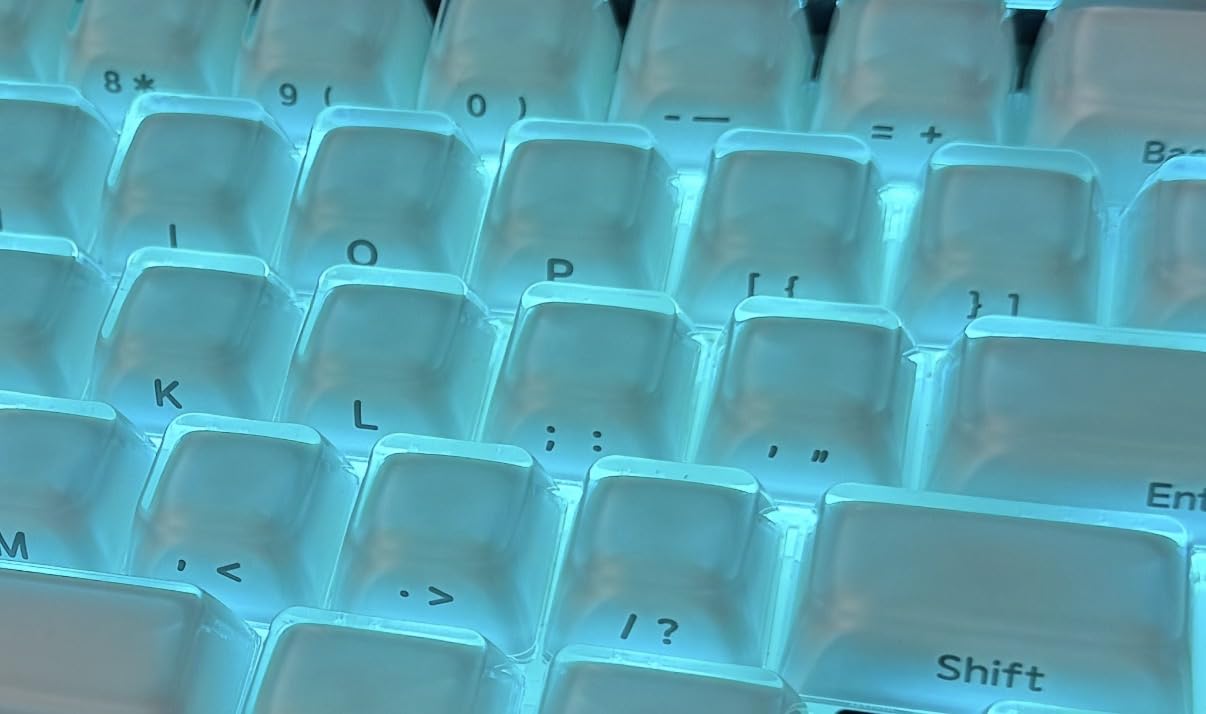 EPOMAKER Lusterfly Jelly Keycaps Set - 123 Keys Double-Shot Laser Engraved, MDA Profile, ABS+PC, Non-Shine-Through, MX-Compatible for 61/68/84/87/98/100/104-Key Mechanical Keyboard (Blue) customer photo 2