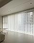 Motorized Sheer Vertical Blinds Compatible with Alexa Google Home, Light Filtering Remote Control Smart Vertical Shades for Patio Sliding Glass Door Blackout Blinds Customize Elegant Denim Blue customer photo 1