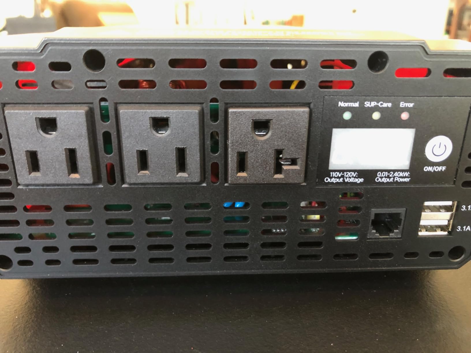 Ampeak Pure Sine Wave Inverter [2000 Watt] - 6000W Surge, 12v DC to 110V AC Converter Power Inverter for RV, Truck, Home, Solar, Outdoor with Dual AC & 20A Outlets, Hardwire Port, 5V 3.1A USB & Remote customer photo 2