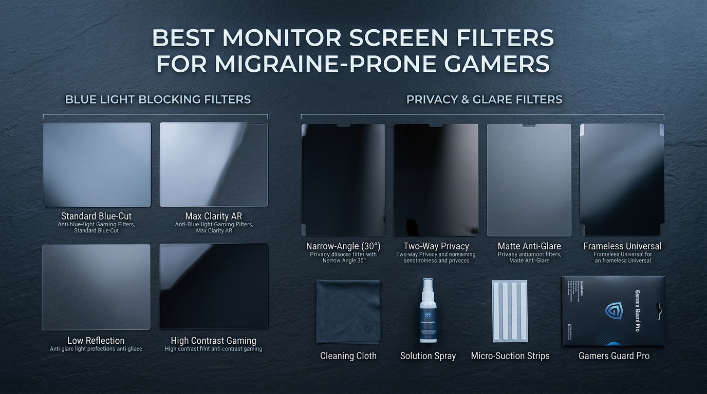Best monitor screen filters for migraine-prone gamers