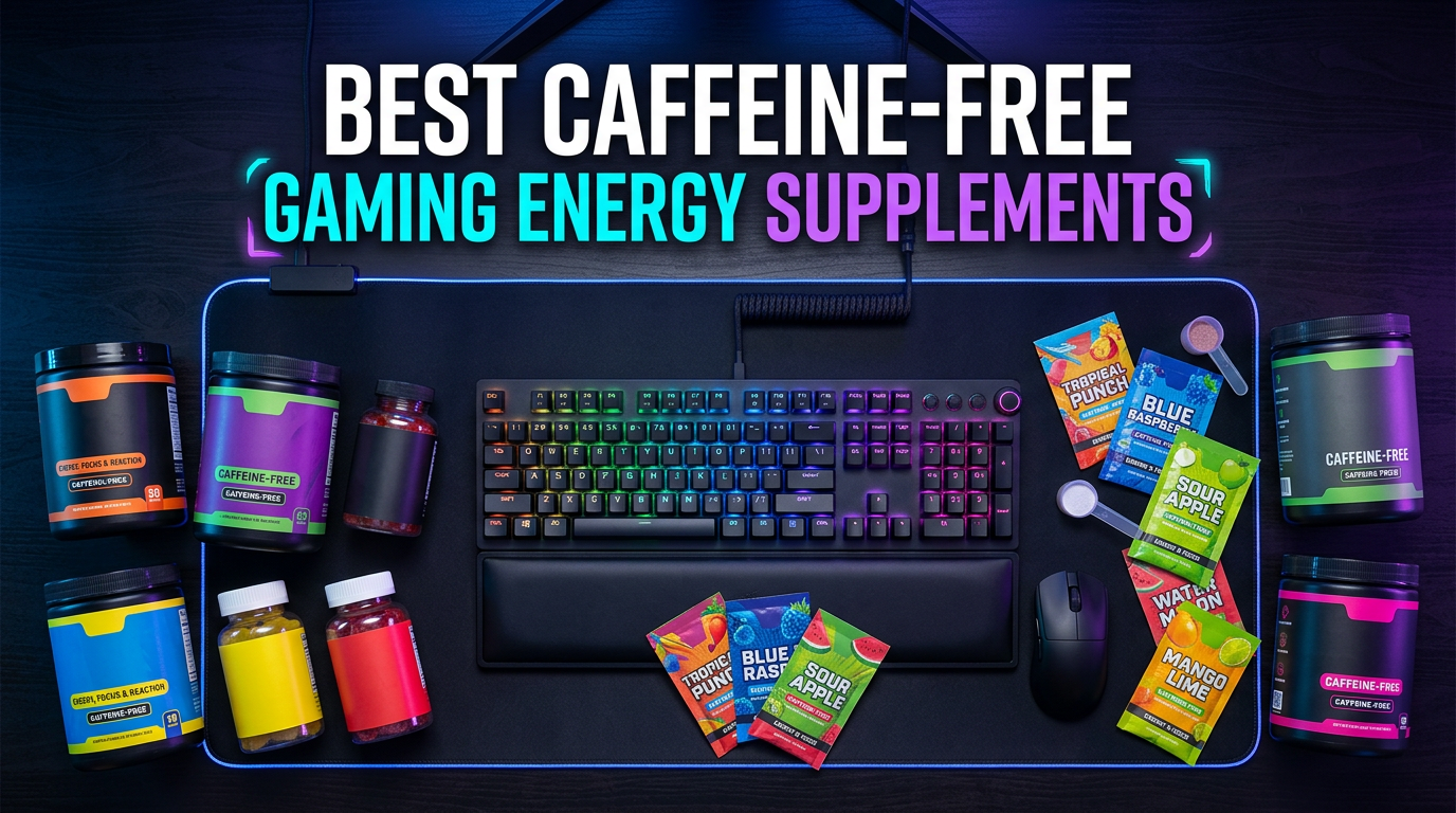 Best caffeine-free gaming energy supplements