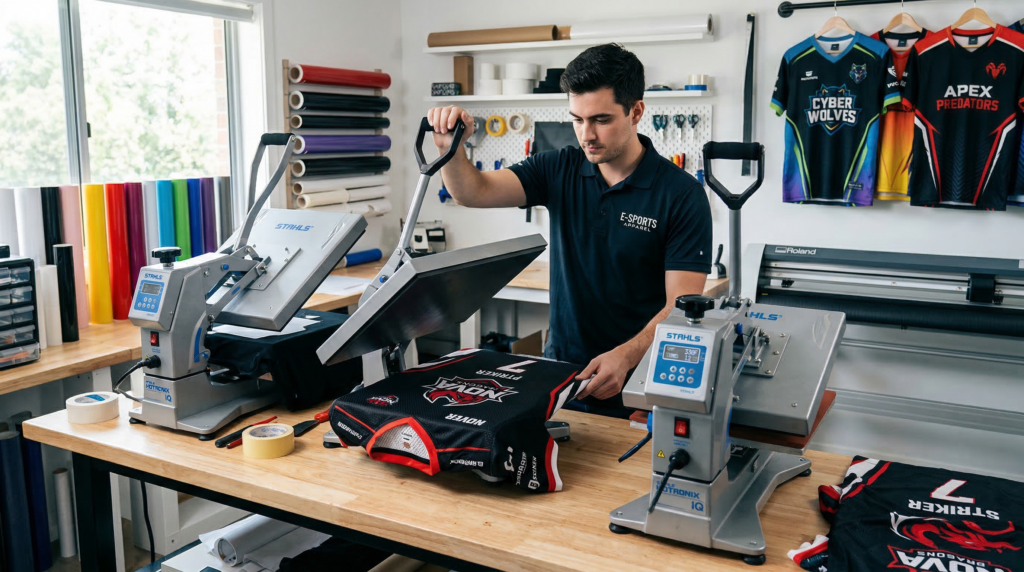 Best heat press machines for custom esports team jerseys