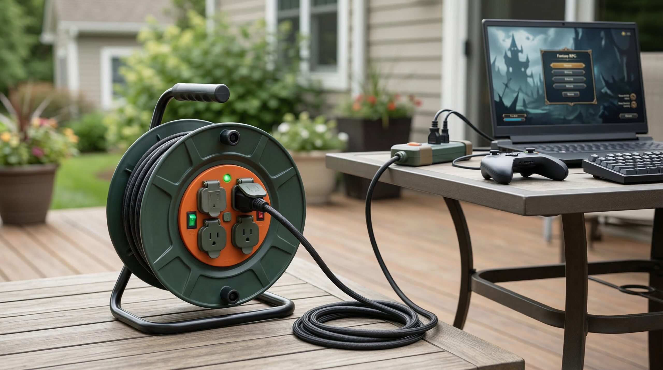 Best outdoor extension cord reels with surge protection for gaming setups