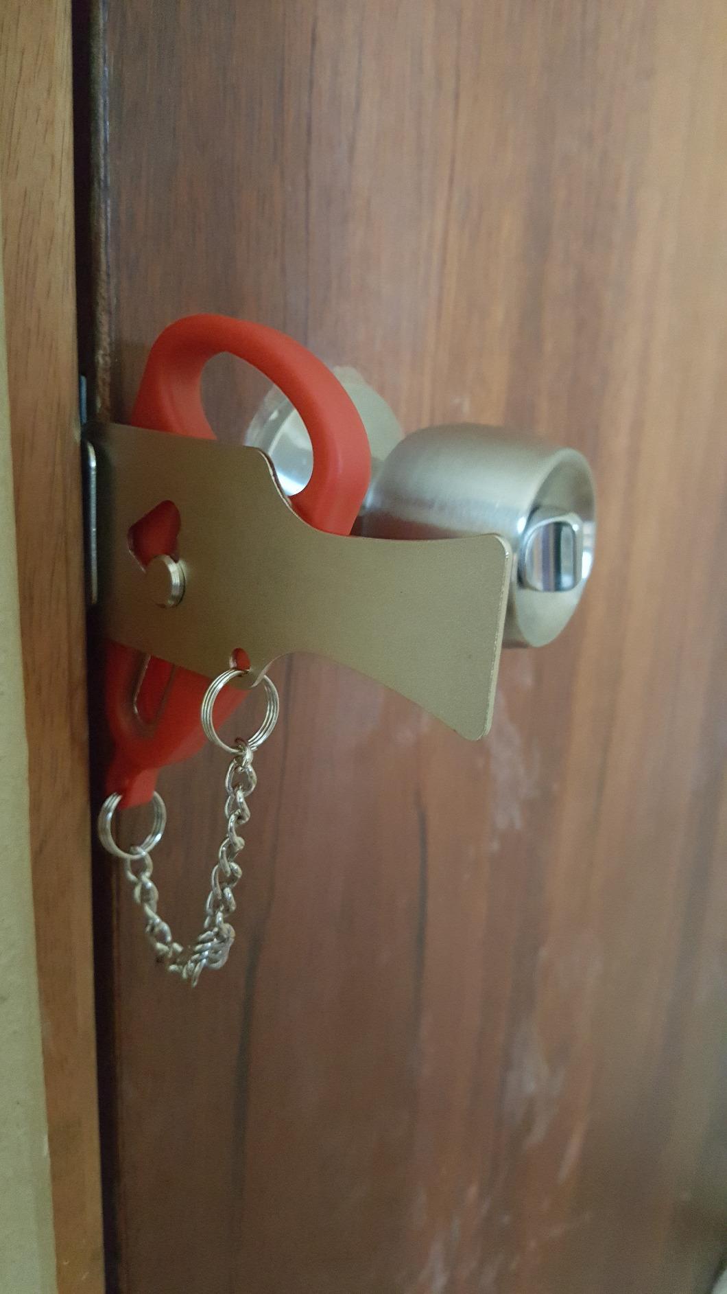 Addalock The Original Portable Door Lock for Travel & Home Security, Durable 1-Piece Door Latch Lock for Houses, Apartments, Hotels, Motels, Dorms & AirBnBs - Lock the Door & Stay at Home or Away customer photo 2
