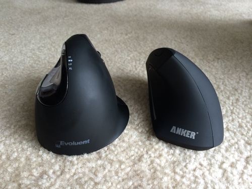 Anker 2.4G Wireless Vertical Ergonomic Optical Mouse for Work, Multi-Device Connectivity, 800/1200/1600 DPI, 5 Buttons for Laptop, Desktop, PC - Black customer photo 1