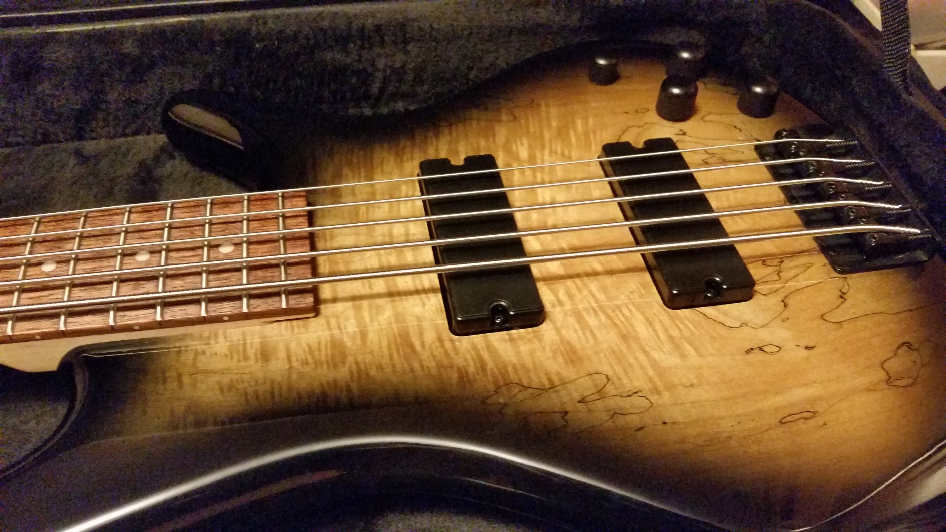 Ibanez GSR205SMNGT GIO 5-String Bass Guitar - Spalted Maple Top Natural Grey Burst customer photo 2