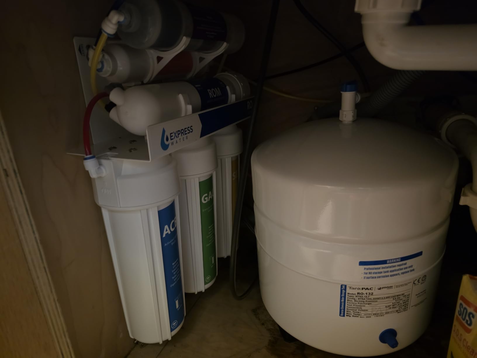Express Water Reverse Osmosis Alkaline Water Filtration System - 10 Stage RO Water Filter with Faucet and Tank - Under Sink Water Filter with Alkaline Filter for Added Essential Minerals - 50 GPD customer photo 1