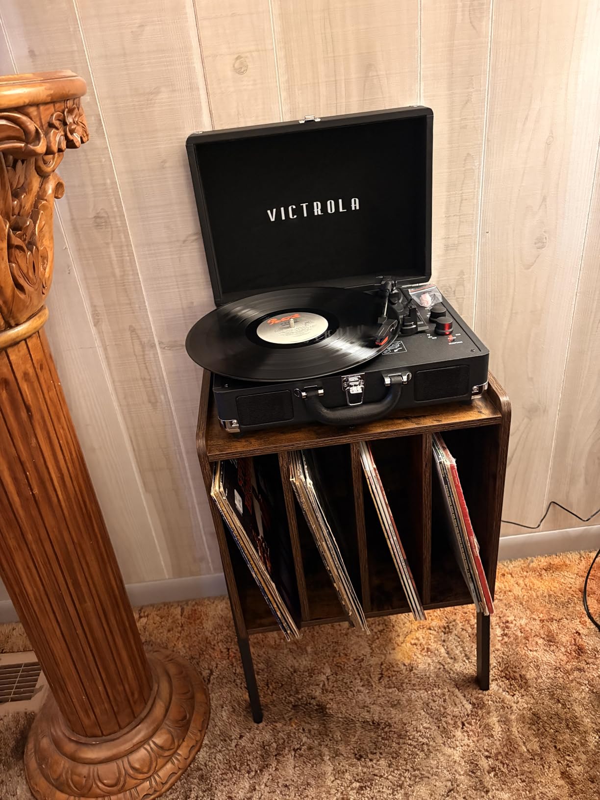 Victrola Journey Bluetooth Portable Suitcase Record Player with Built-in Speakers, 3 Speed Vinyl Record Player, RCA Out, Headphone Jack (Turquoise) customer photo 1