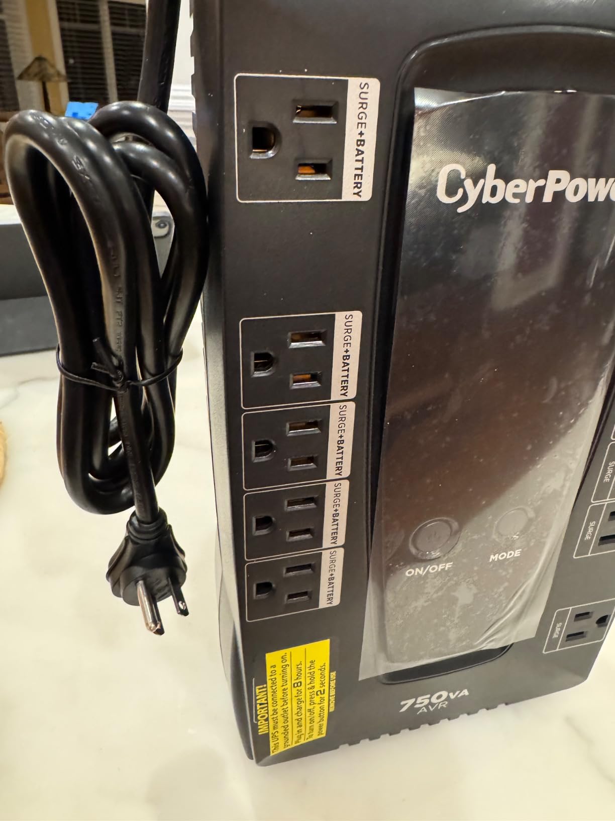 CyberPower AVRG750LCD Intelligent LCD UPS System, 750VA/450W, 12 Outlets, AVR, Compact customer photo 1