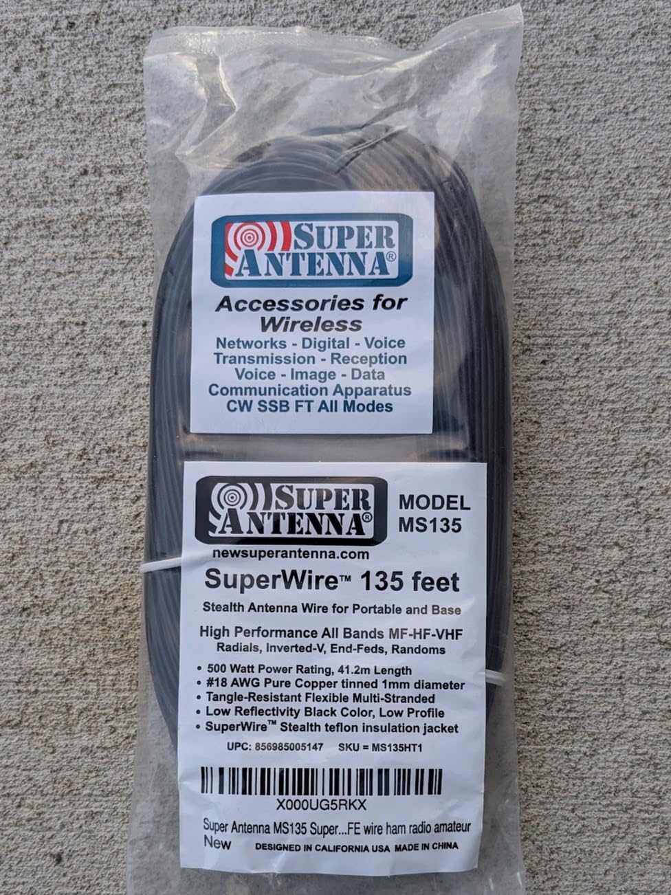 Super Antenna MS135 SuperWire Stealth Bulk 135 feet Wire #18 Stranded ham Radio Amateur PTFE customer photo 2