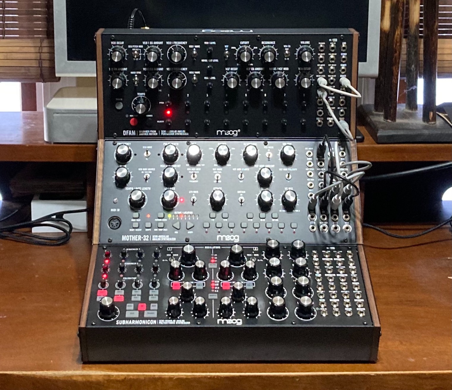 MOOG DFAM Semi-Modular Analog Percussion Synthesizer with 8 Step Sequencer, 24-Point Patch Bay customer photo 1