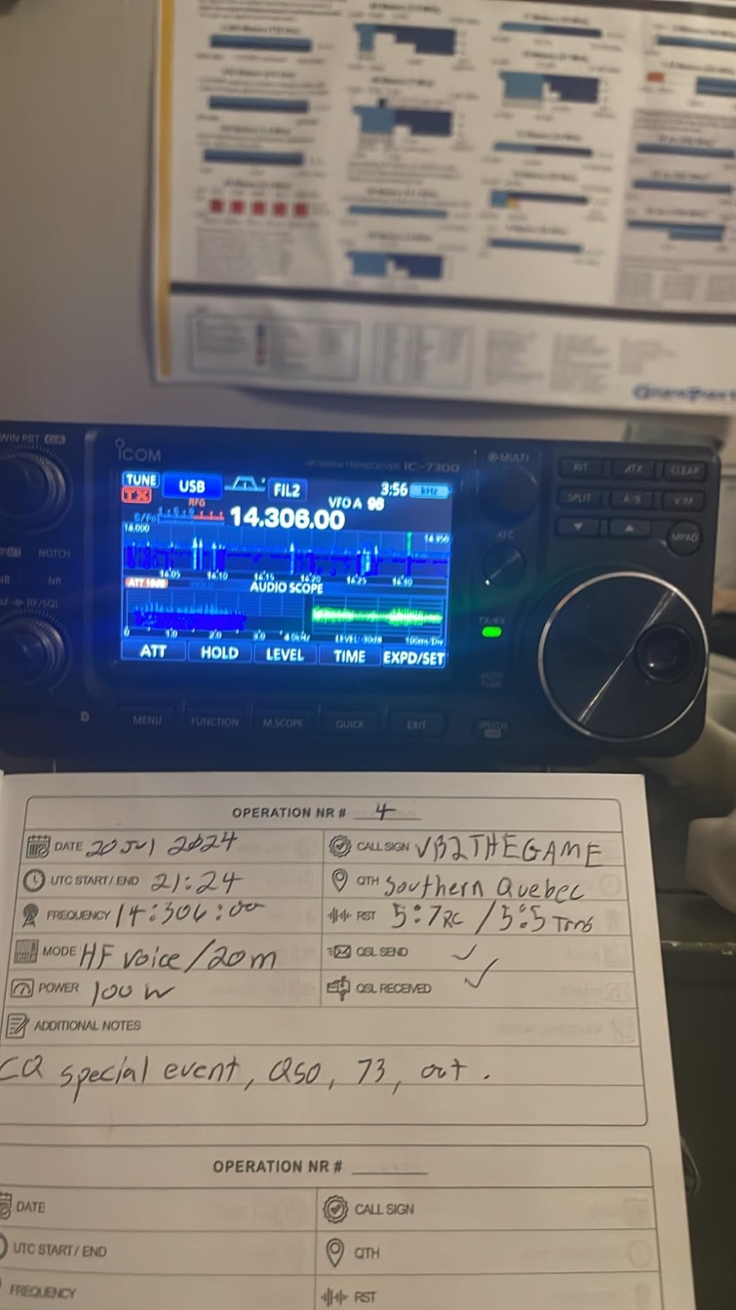 ICOM 7300 02 Direct Sampling Shortwave Radio Black customer photo 1