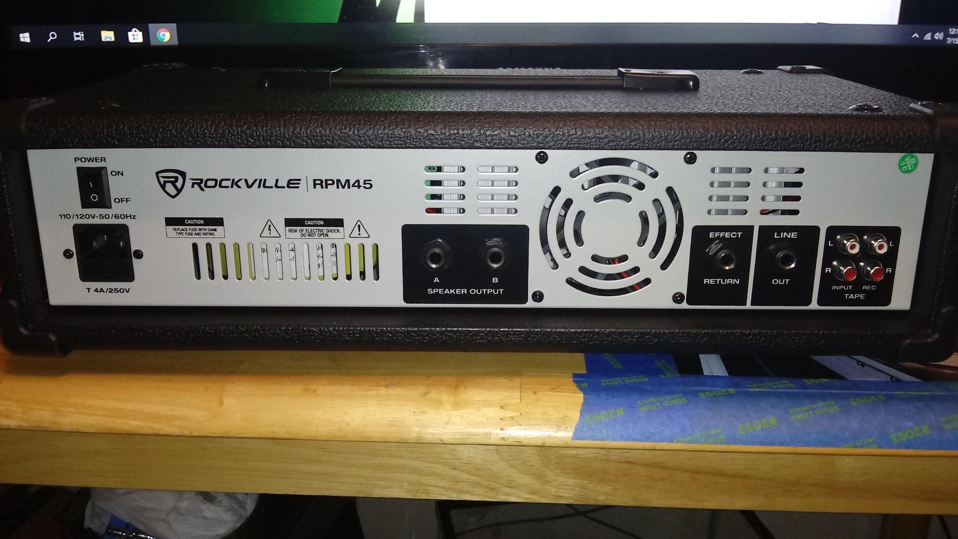 Rockville RPM45 1800w Powered 4-Channel Mixer Amplifier, USB, EQ, Effects, Phantom Power, Durable Wooden Enclosure, Compact Design, for Musicians and Small Venues customer photo 3