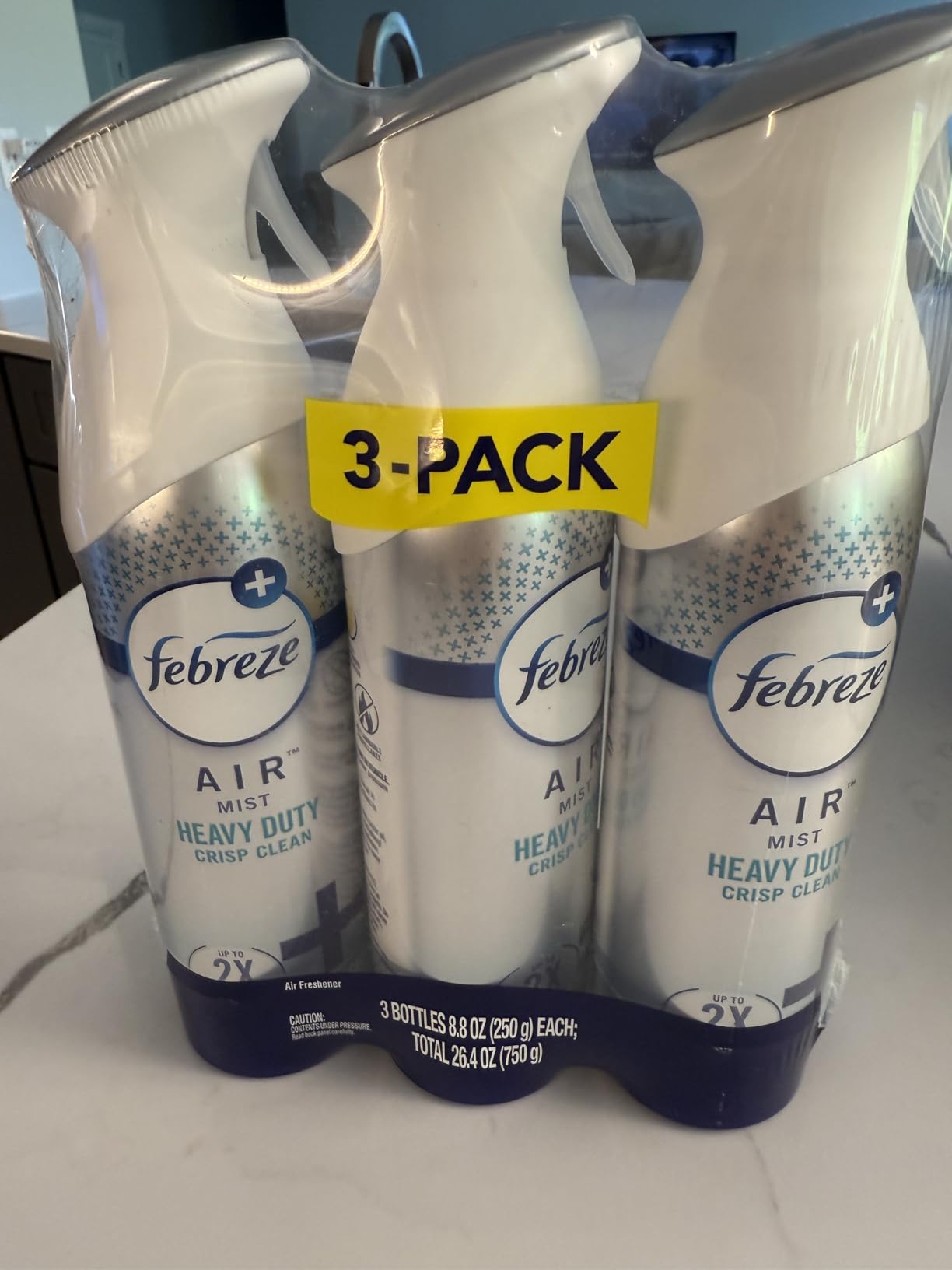 Febreze Air Mist Air Freshener Spray, Odor-Fighting Room Spray, Air Fresheners for Home and Bathroom and Kitchen, Aerosol Can, Heavy Duty Crisp Clean Scent, 8.8oz, (Pack of 3) customer photo 2
