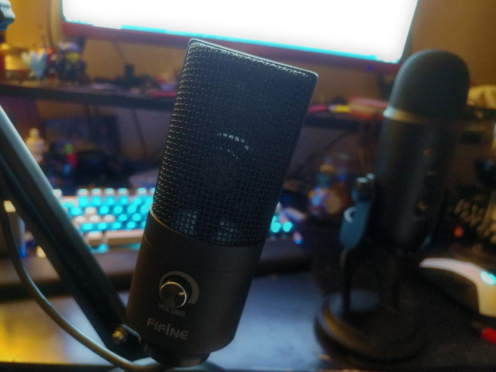 FIFINE USB Microphone, Metal Condenser Recording Microphone for MAC OS, Windows, Cardioid Laptop Mic for Recording Vocals, Voice Overs, Streaming, Meeting and YouTube Videos - K669B customer photo 1