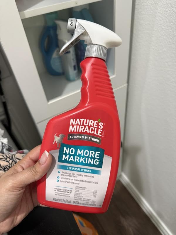 Nature's Miracle Advanced Stain and Odor Eliminator Dog Spray, Fresh Scent, Severe Mess Enzymatic Formula for Tough Pet Messes, 32 Ounces, Red customer photo 1