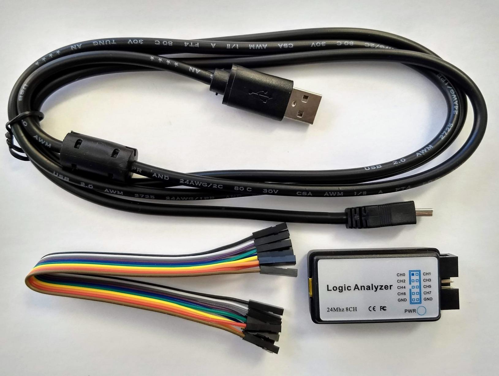 HiLetgo USB Logic Analyzer Device with EMI Ferrite Ring USB Cable 24MHz 8CH 8 Channel UART IIC SPI Debug customer photo 1