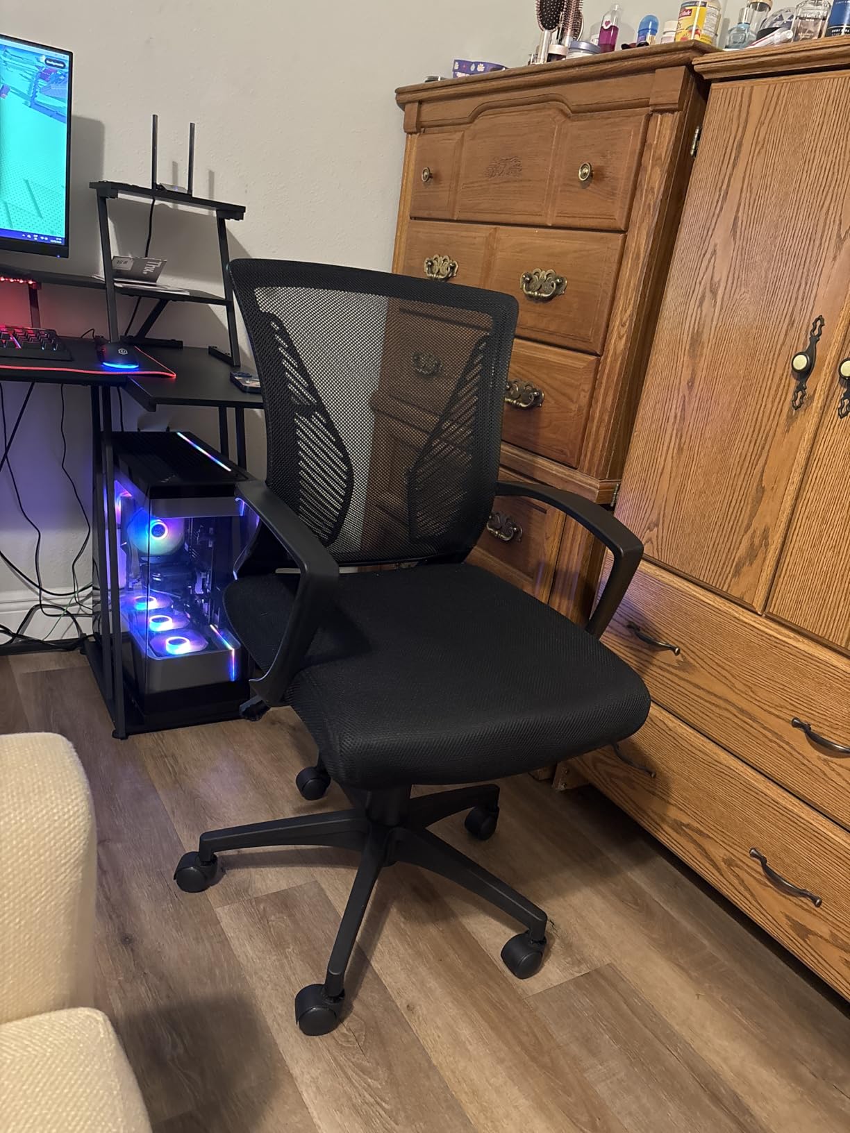 Furmax Office Chair Ergonomic Computer Desk Mesh Chair Mid Back with Lumbar Support customer photo 2