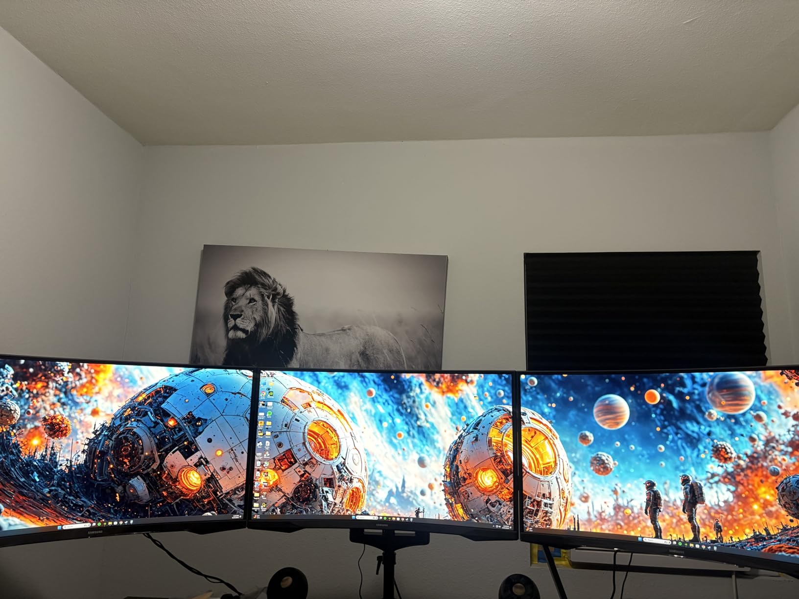 VIVO 17 to 32 inch Dual Mechanical Monitor Mount, 2 Tension Spring Arms, Adjustable Swivel Rotation customer photo 1