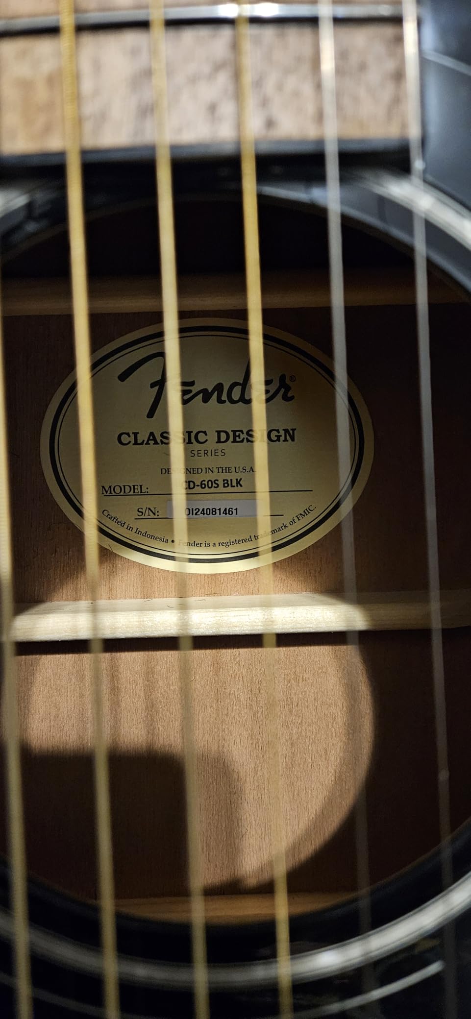 Fender Acoustic Guitar, CD-60S, with 2-Year Warranty, Dreadnought Classic Design, All-Mahogany Construction customer photo 2