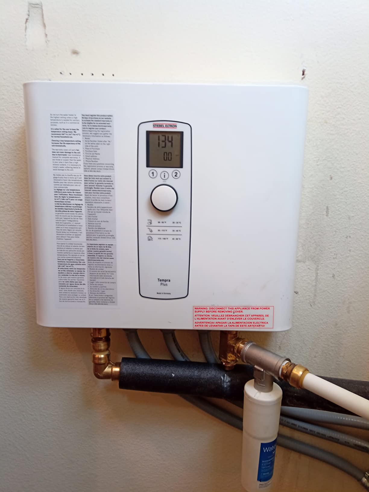 Stiebel Eltron Tankless Water Heater Tempra 29 Plus Electric, 28.8kW, On Demand Hot Water, Eco, White, Made in Germany customer photo 1
