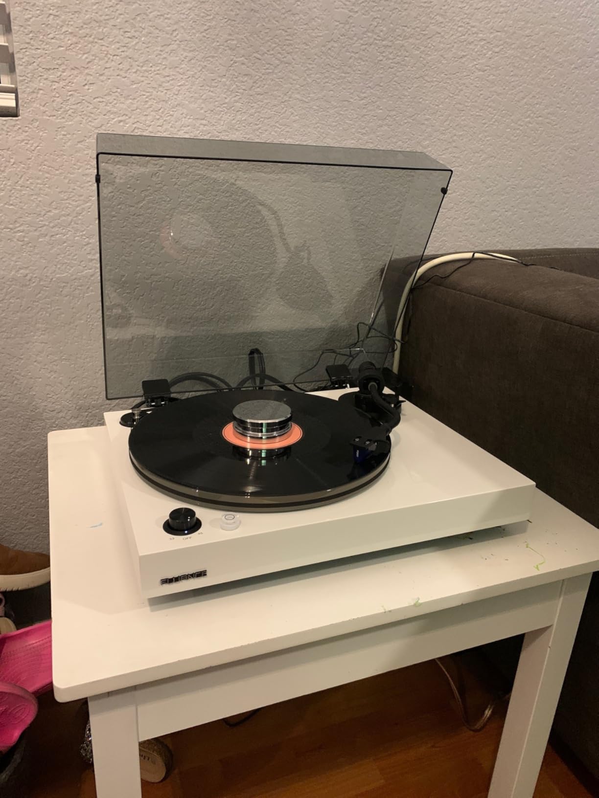 Fluance RT85 Turntable with Ortofon 2M Blue Cartridge, Acrylic Platter, Speed Control, and Vibration Isolation - Walnut customer photo 2
