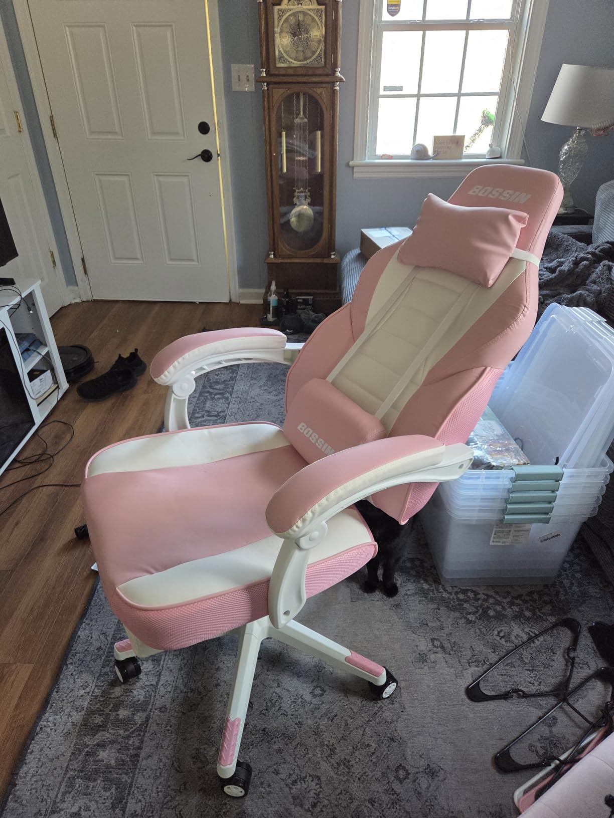 BOSSIN Gaming Chair with Massage, Ergonomic Heavy Duty Design with Footrest and Lumbar Support, Large Size Cushion High Back Office Chair, Big and Tall Gaming Computer Chair for Kids customer photo 2