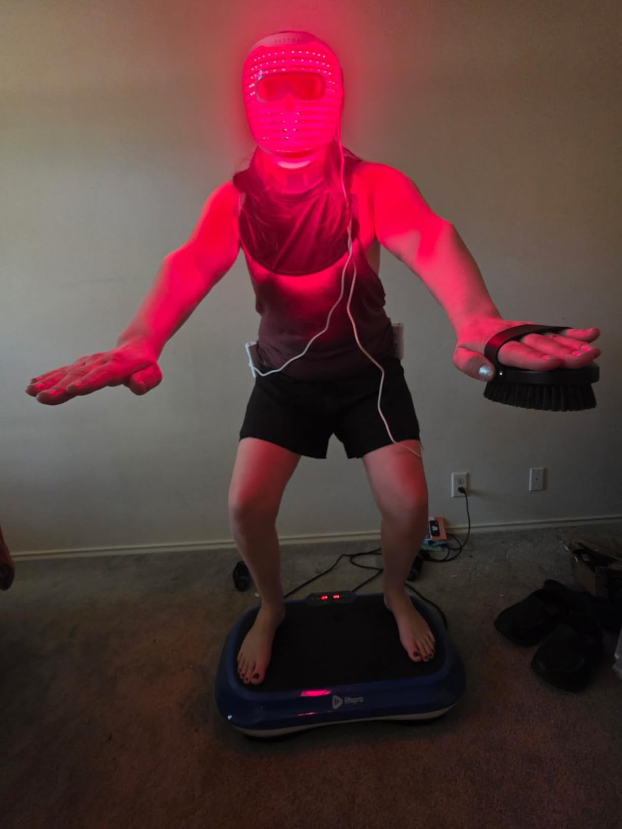 Lifepro Waver Vibration Plate Exercise Machine - High-Intensity Vibration Plate for Lymphatic Drainage - Full-Body Workout Vibrating Platform with Loop Bands - Fitness Equipment for Strength & Toning customer photo 1