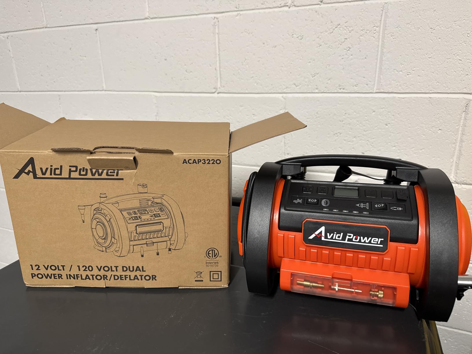 Avid Power Tire Inflator Portable Air Compressor, 12V DC 110V AC Car Tire Pump, Air Mattress Pump with Inflation and Deflation Modes, Dual Powerful Motors, Digital Pressure Gauge customer photo 1