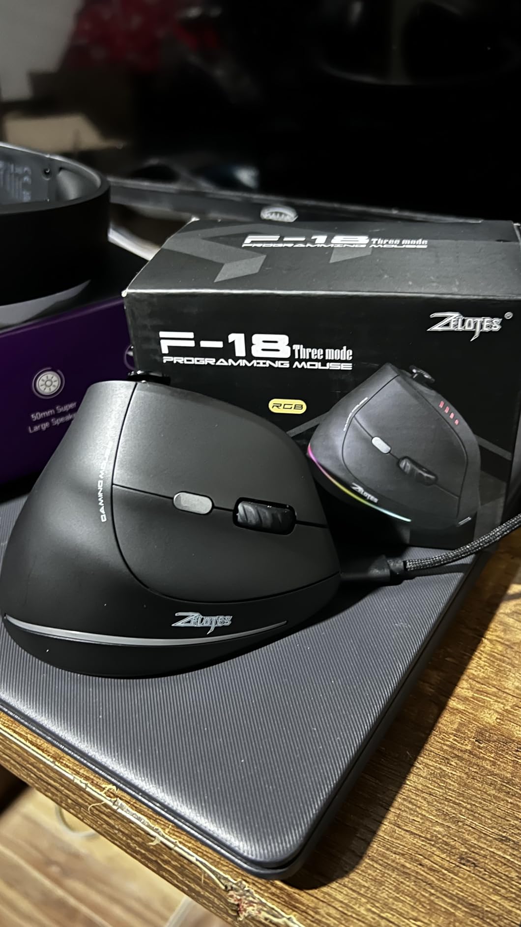 TRELC Gaming Mouse with 5D Rocker, Ergonomic Mouse with 10000 DPI/11 Programmable Buttons, Vertical Gaming Mice Wired for PC/Laptop/E-Sports/Gamer (Black) customer photo 1