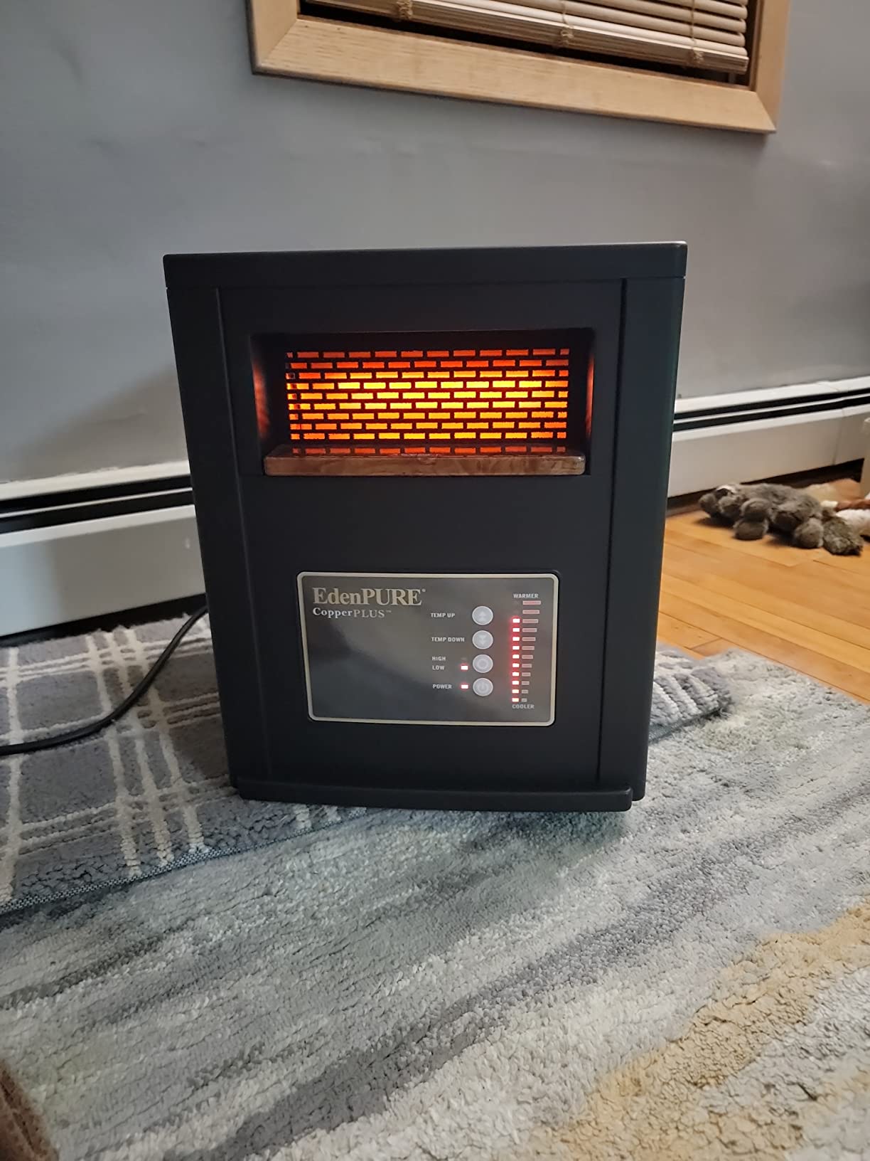 EdenPURE Classic CopperPLUS Infrared Heater - 1500 W Energy-Efficient Zone Heater for Large Rooms up to 1000 sq ft - Quiet Operation, Cool-Touch Safety, Portable Comfort customer photo 1