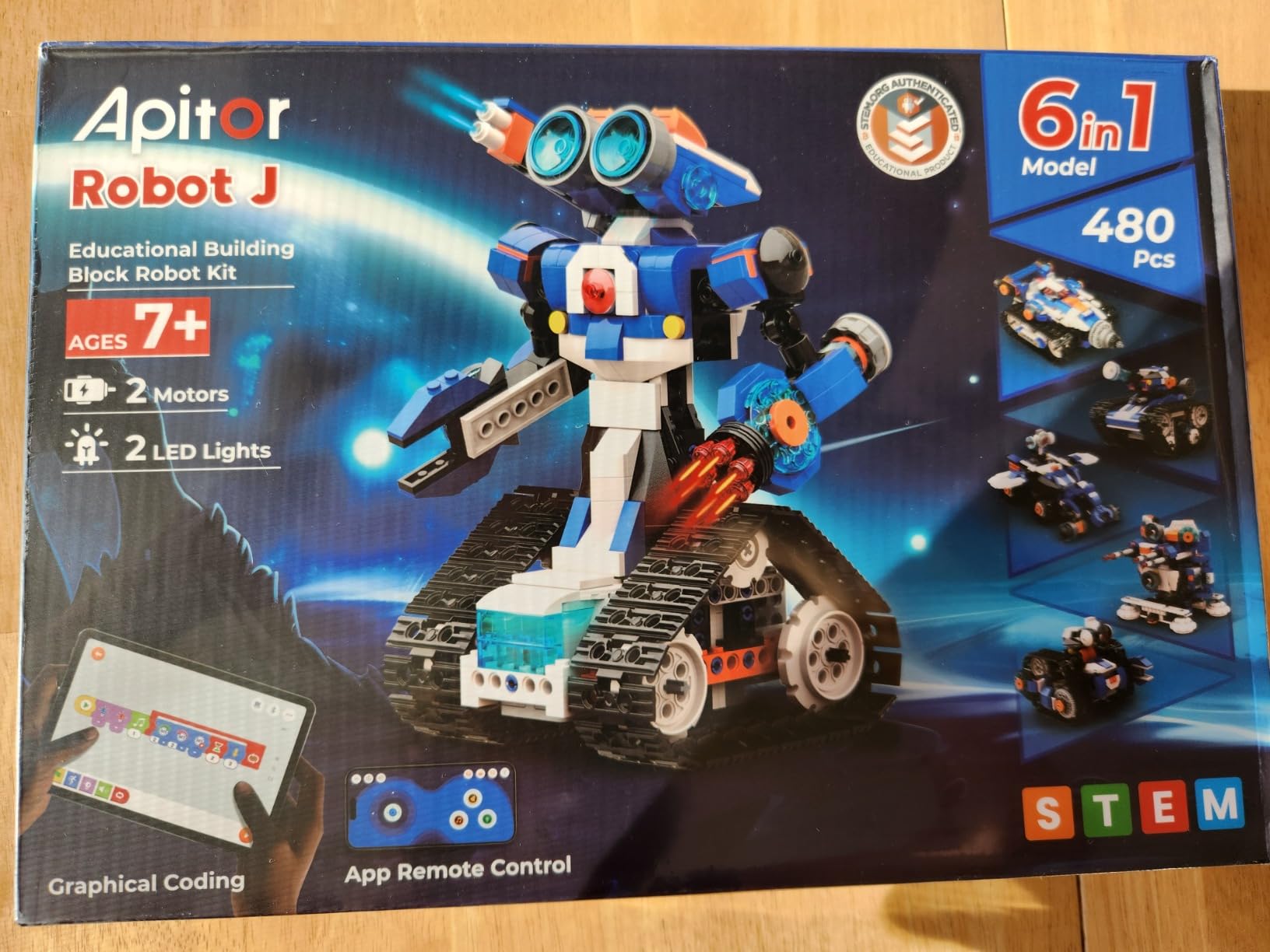 STEM Robot Toy 6-in-1 Robot Building Kit for Boys Age 8-12, APP Remote Control STEM Coding Toys, Educational Robotics Gifts for Boys Girls Kids Ages 7 8 9 10 11 12 (480 Pieces) customer photo 2