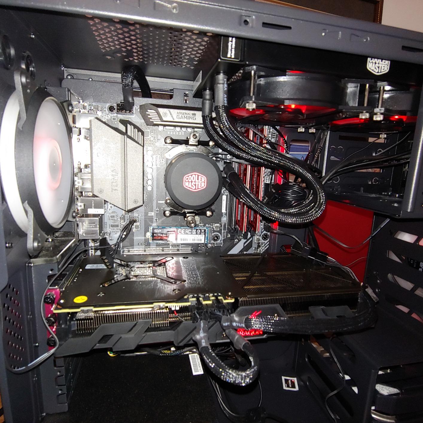 CoolerMaster MasterLiquid ML240L V2 RGB CPU Liquid Cooler - Brighter Lighting Effects, 3rd Gen. Pump, Superior Radiator and Dual Advanced 120 mm SickleFlow Fans, Black customer photo 2