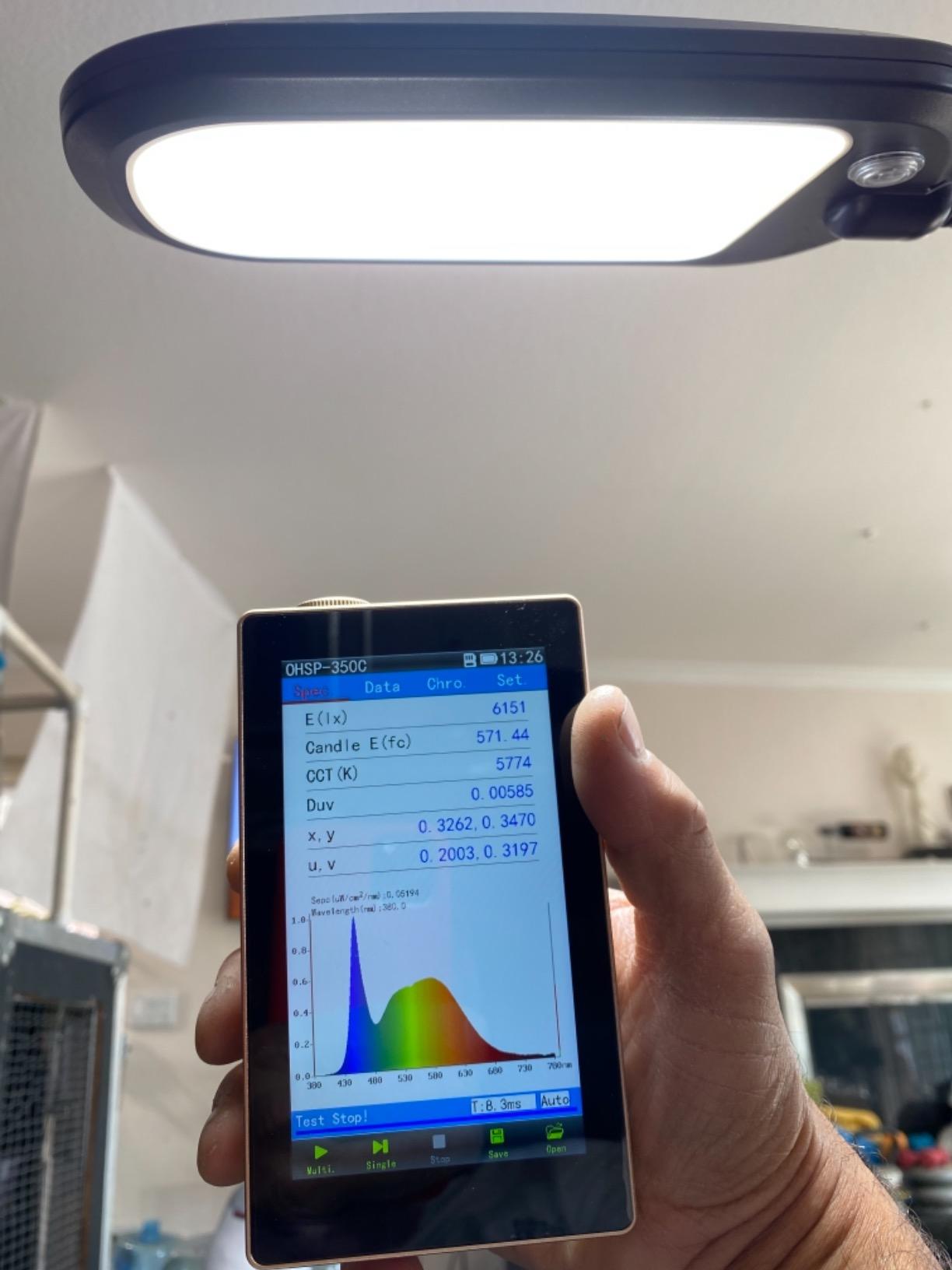OHSP350C Spectrometer Handheld for LED Light Tester customer photo 2