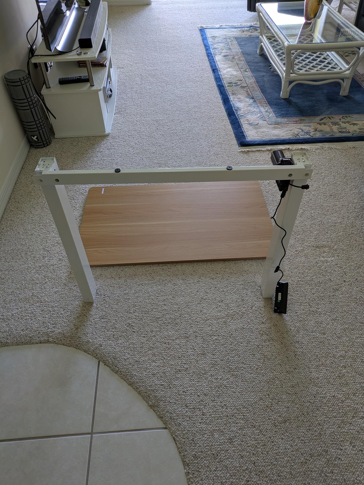 FLEXISPOT EN1 One-Piece Standing Desk, Electric Adjustable with 4 Memory Presets, 176 LBS Capacity, Stable & Quiet, Seamless Desktop for Home Office & Dual Monitors, 48