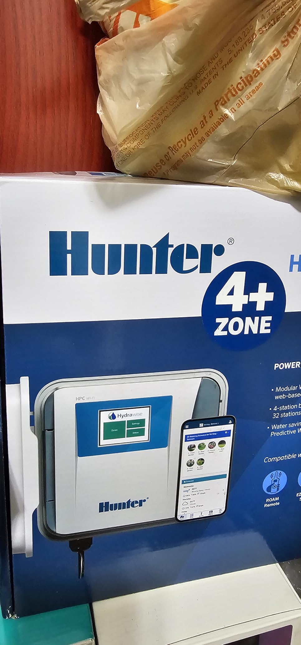 Hunter Hydrawise HPC400 Smart WiFi Irrigation Controller for Lawns and Gardens, 4 Zone, Expandable to 32 Zones, Weather Based, App Controlled Sprinkler System customer photo 1