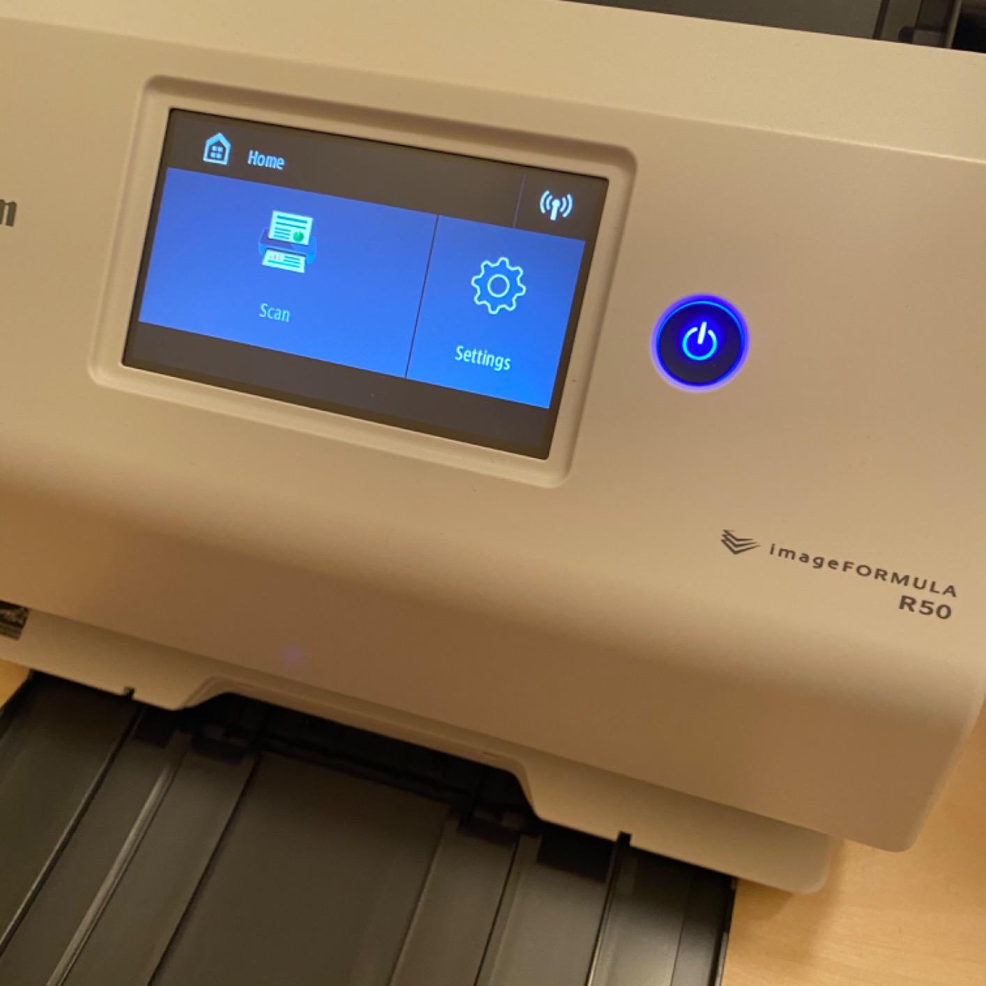 Canon imageFORMULA R50 Business Document Scanner with Wi-Fi Network and LCD Touchscreen customer photo 1