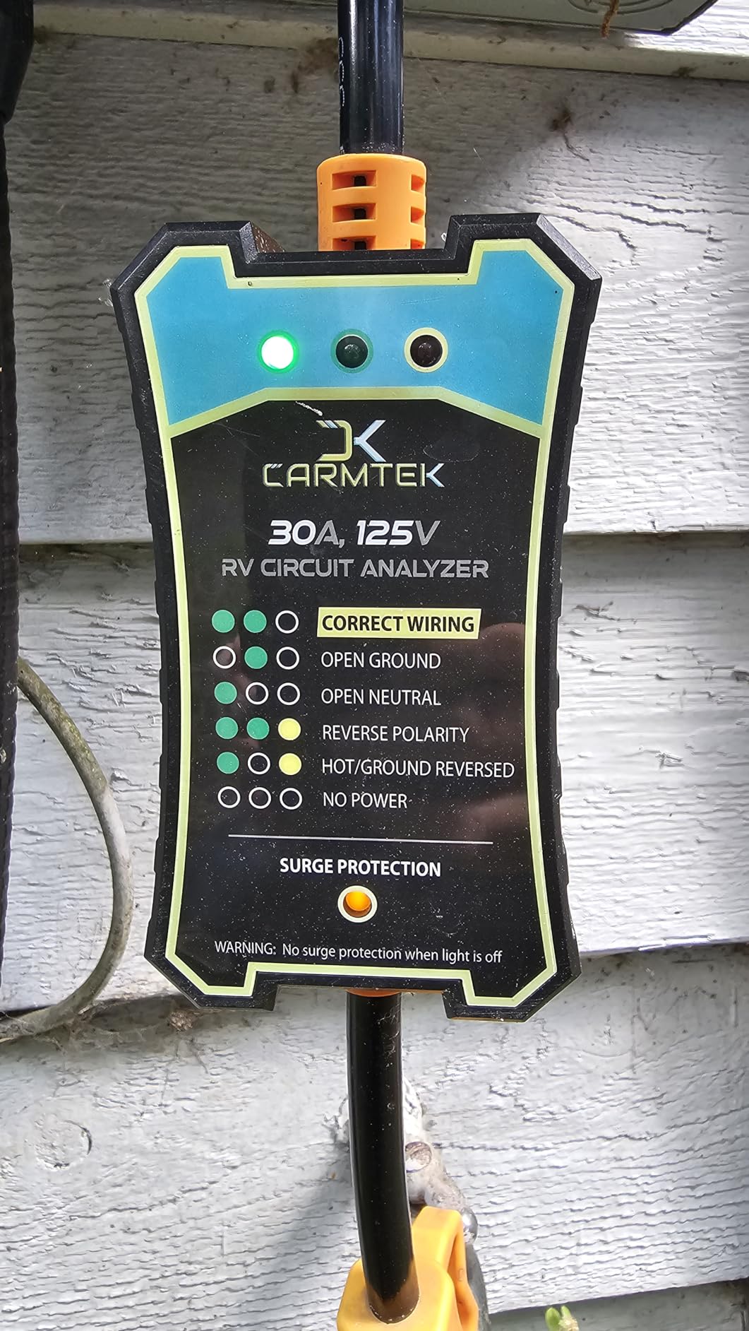 CARMTEK RV Surge Protector 30 Amp with Integrated Smart Surge Voltage Protection and Grip Handles customer photo 1