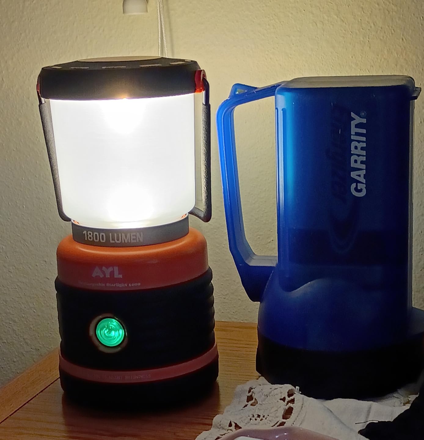 LED Camping Lantern Rechargeable, 1800LM, 4 Light Modes, 4400mAh Power Bank, IP44 Waterproof, Perfect Lantern Flashlight for Hurricane, Emergency, Power Outages, Home and More, USB Cable Included customer photo 2