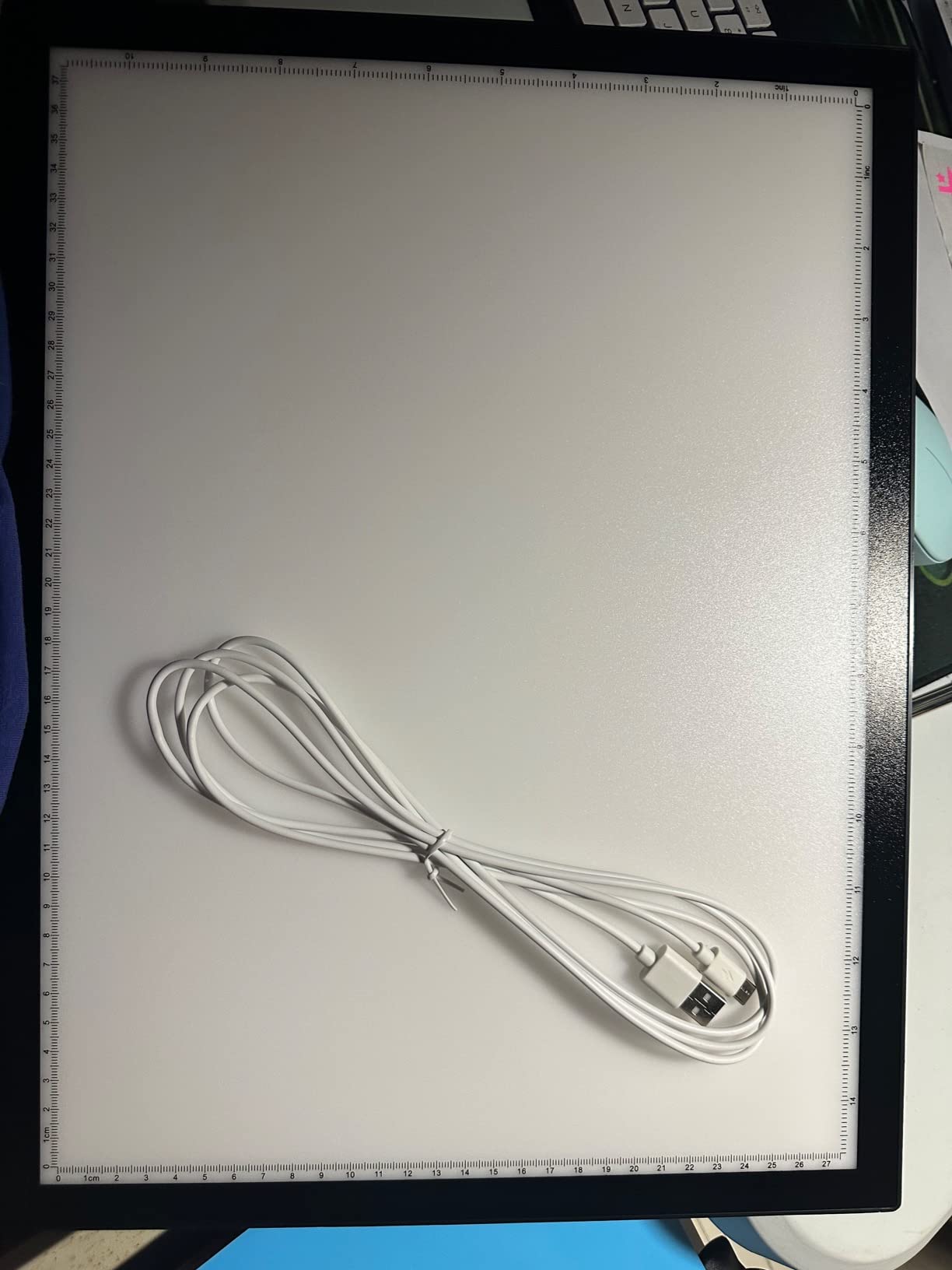 WELZK Light Board A3, 16.6×12.6inchs Light Pad, Side Button Design, 9 Levels/Stepless Dimming, Light Box Widely for Tracing, Weeding Vinyl, Diamond Painting etc. customer photo 1