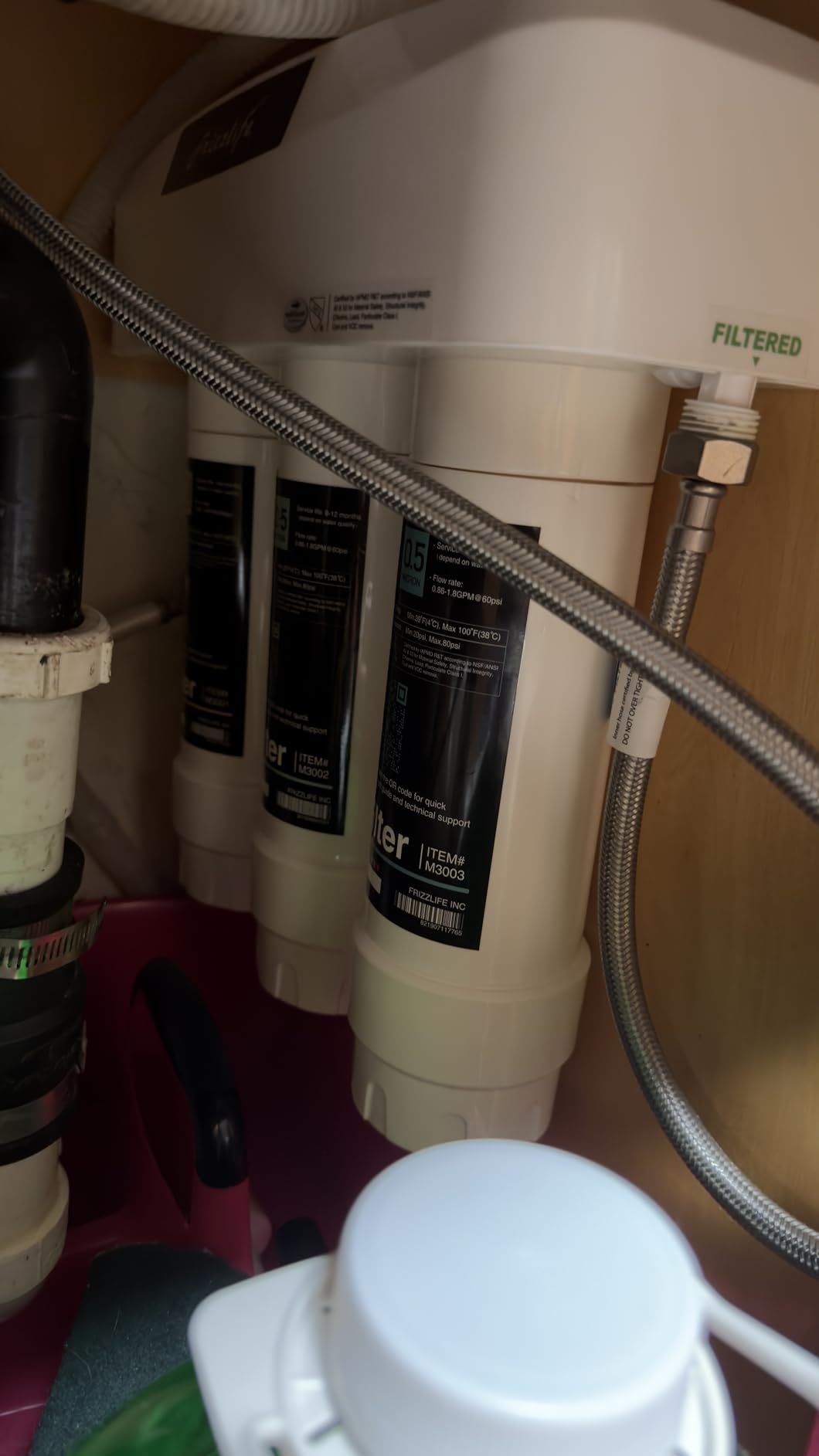 Frizzlife Under Sink Water Filter System, NSF/ANSI 53&42&372 Certified, 8 Layer 0.5 Micron Water Filtration Reduce Chloramine, PFOA/PFOS, Lead, Chlorine, SK99-NEW customer photo 1