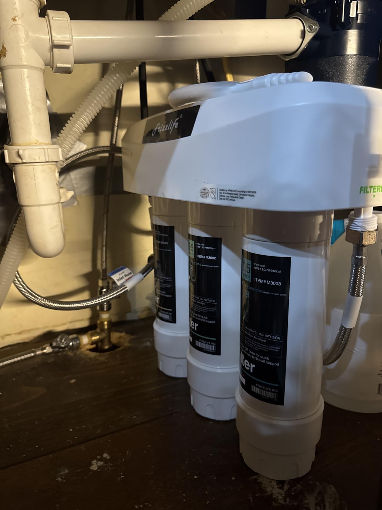 Frizzlife Under Sink Water Filter System, NSF/ANSI 53&42&372 Certified, 8 Layer 0.5 Micron Water Filtration Reduce Chloramine, PFOA/PFOS, Lead, Chlorine, SK99-NEW customer photo 2