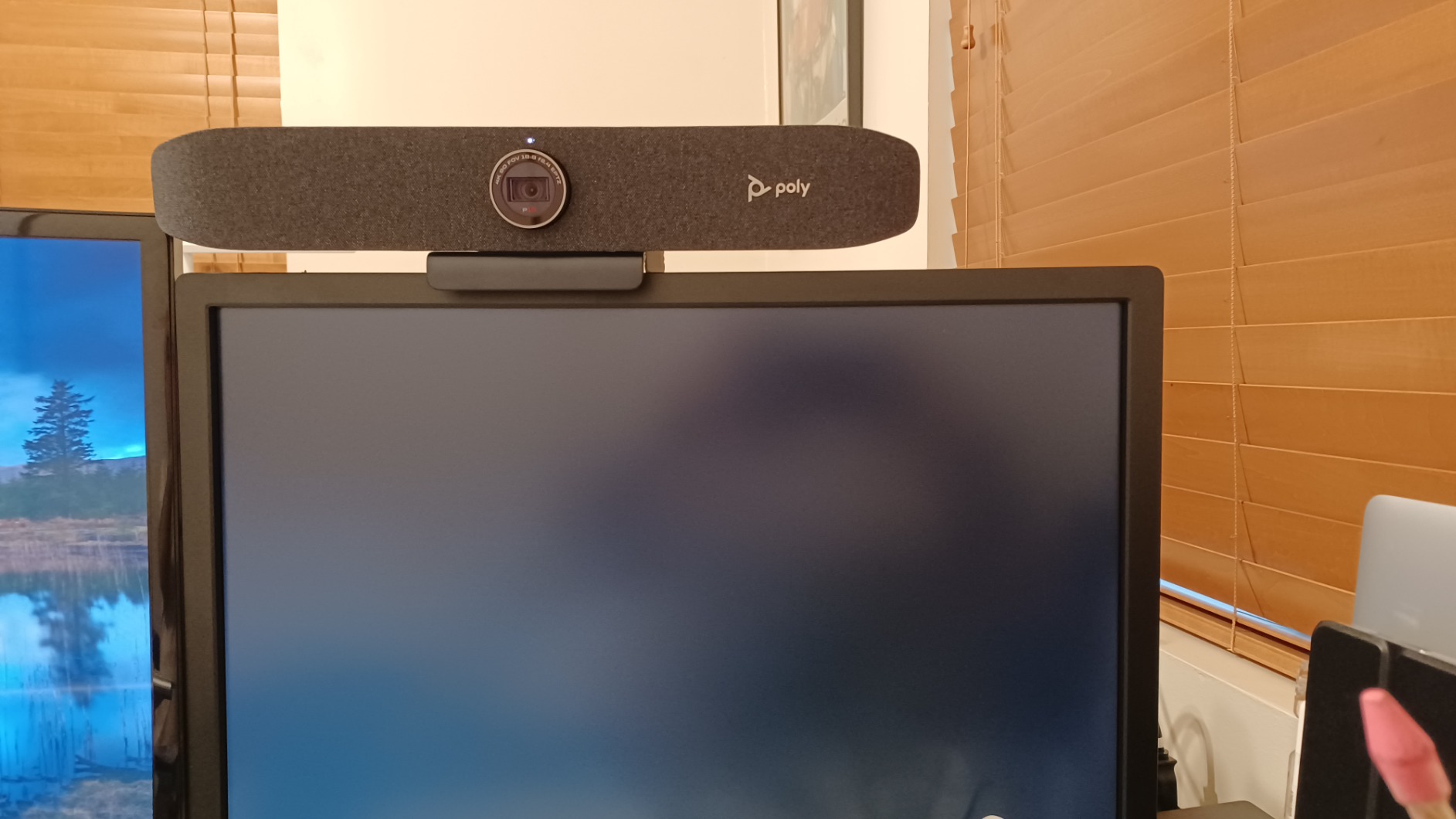 Poly Studio P15 Personal Video Bar - 4K Video Quality - Camera, Microphones & Speaker Solution - Certified for Zoom and Teams customer photo 1